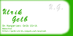 ulrik gelb business card